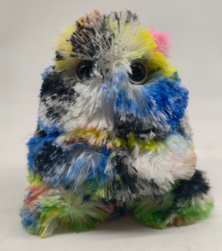 Multicolor custom plush character